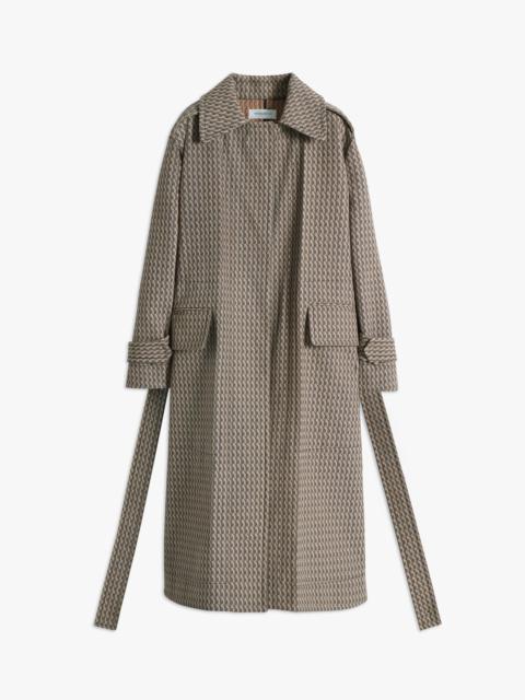 Victoria Beckham Monogram Coat in Camel-Navy