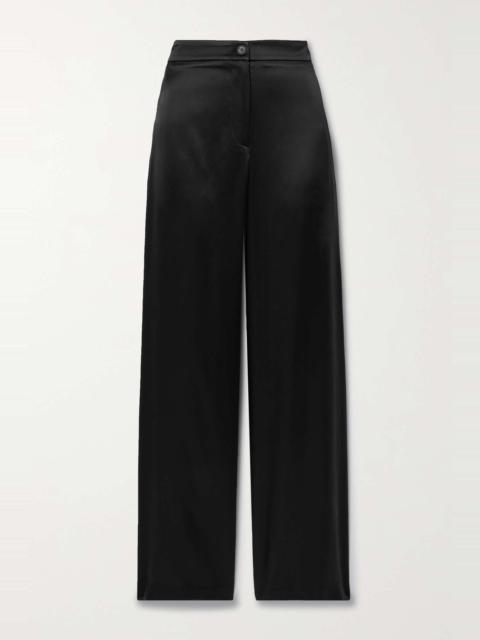 Germain silk-satin straight-leg pants
