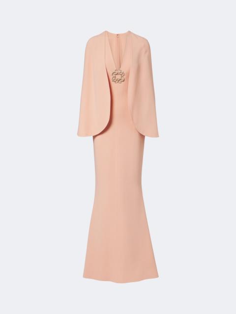 ELIE SAAB Embellished caped cady gown