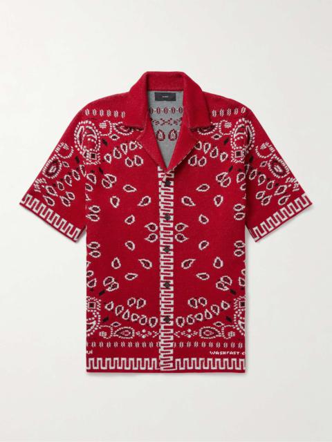 Alanui Camp-Collar Bandana-Jacquard Cotton Shirt