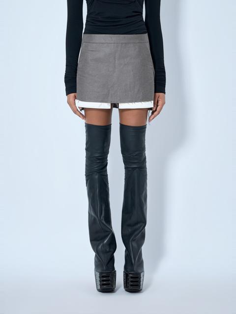 Rick Owens Fog Cutoff Mini Skirt