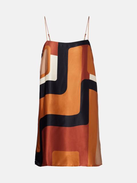 FAITHFULL Phylis printed satin minidress