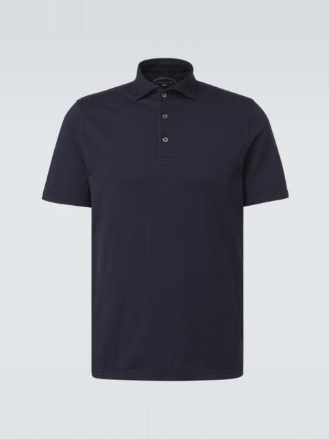 FEDELI Cotton jersey polo shirt