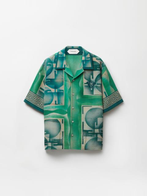 VERSACE Printed Crêpe De Chine Silk Shirt