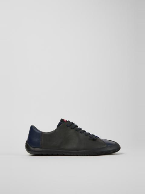 CAMPER Twins Blue Leather Shoes for Men.