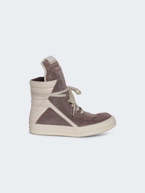Rick Owens Tower Geobasket High Top Sneakers Grape