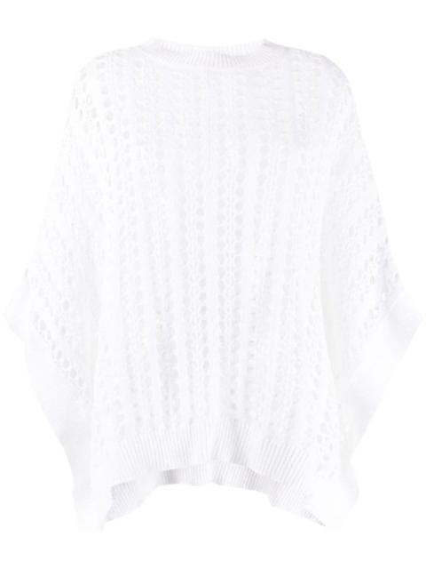 Brunello Cucinelli net-knit cotton and linen poncho