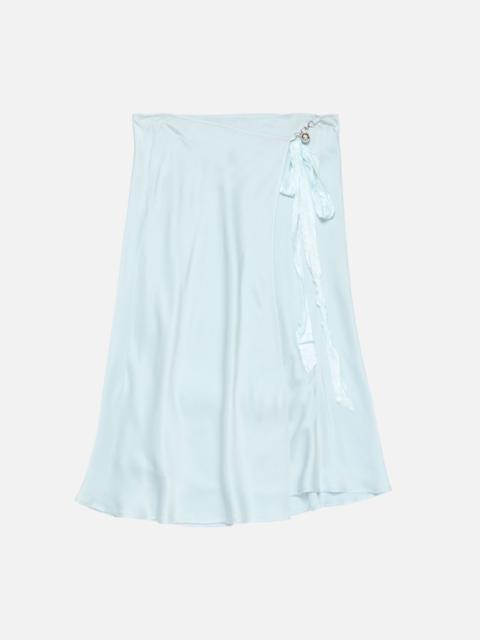 Acne Studios Silk wrap dress - Light blue