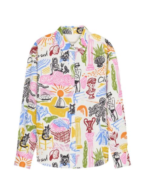 CLOSED oversized printed shirt