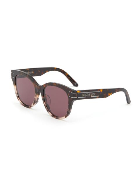 Dior DIORSIGNATURE B6F TORTOISESHELL EFFECT ACETATE ROUND SUNGLASSES