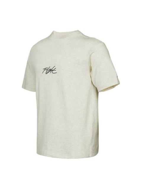 Air Jordan Flight Essentials Logo Sports Short Sleeve Men's Creamy/White DA9890-141