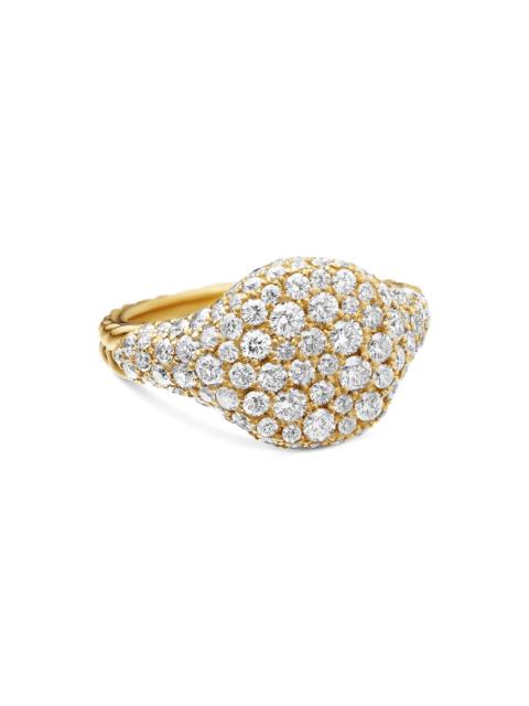 DAVID YURMAN Women's Chevron Pinky Ring in 18K Yellow Gold - Diamond