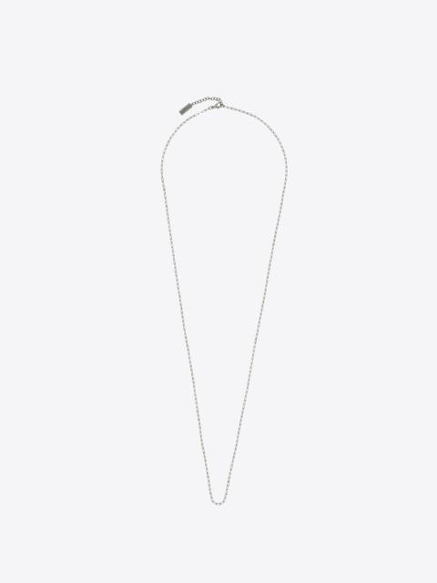 long rectangular chain necklace in metal