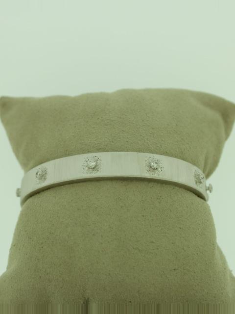 Buccellati Classica 18k White Gold Diamond Bangle Bracelet