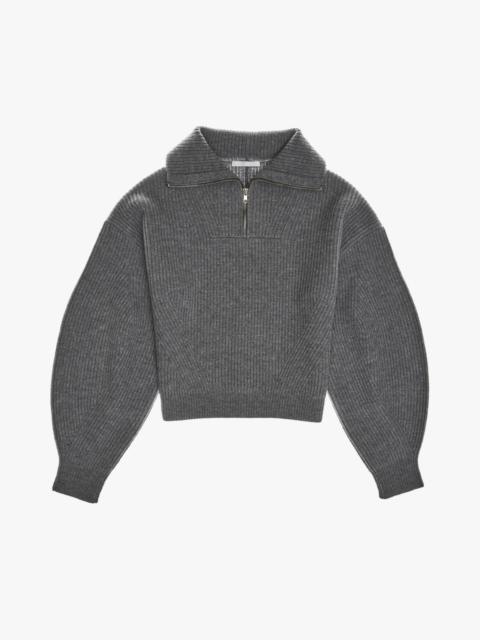 Helmut Lang CROPPED HALF-ZIP SWEATER