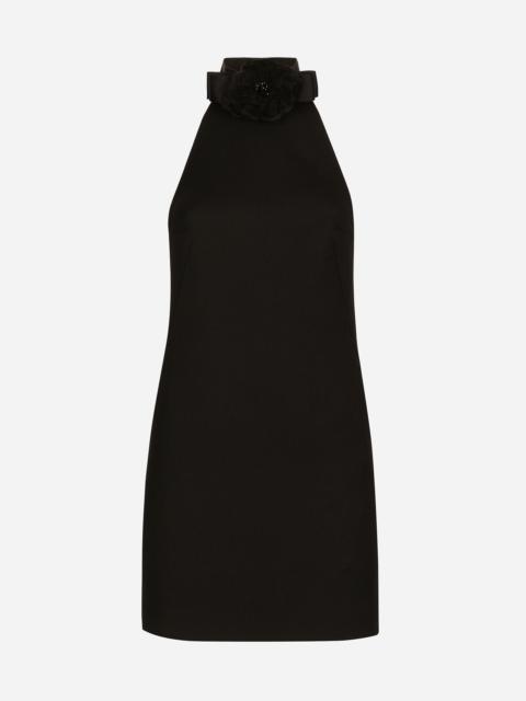 Dolce & Gabbana Short woolen dress with rear neckline