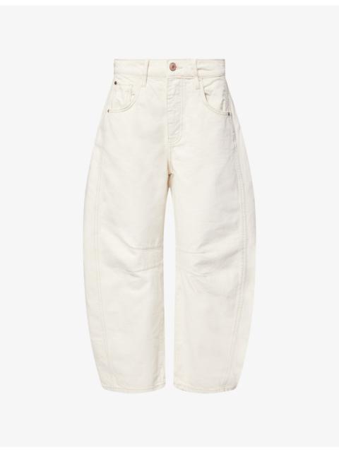 FREE PEOPLE Good Luck Mid-Rise Barrel Denim Jeans
