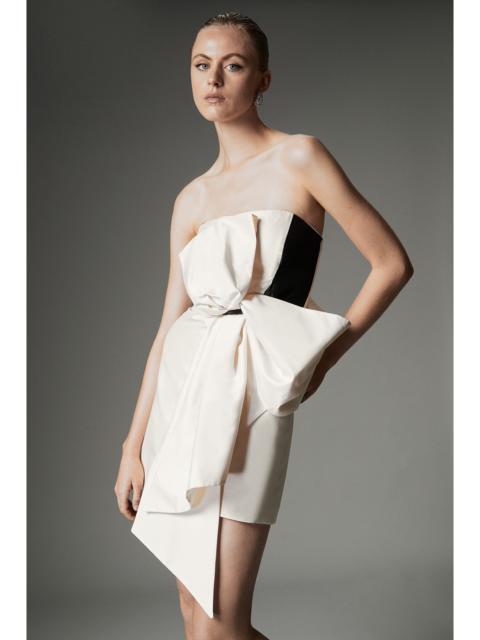 KAREN MILLEN Archive Collection - Taffeta Bow Detail Woven Mini Dress