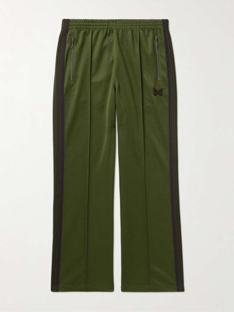 NEEDLES Straight-Leg Webbing-Trimmed Logo-Embroidered Tech-Jersey Track Pants