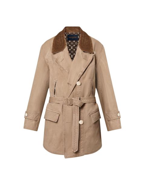 Louis Vuitton Vintage-Look Canvas Coat