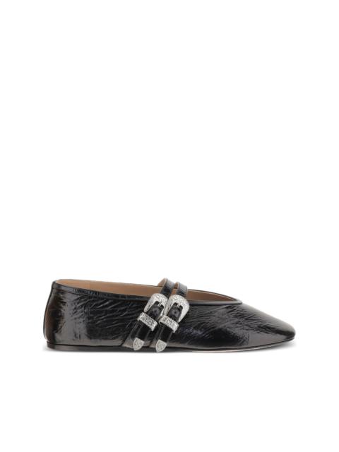 LE MONDE BÉRYL buckle-detail leather flats
