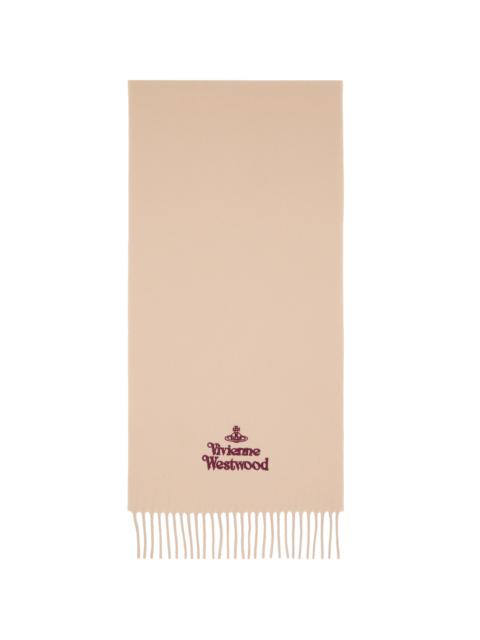Vivienne Westwood Beige Embroidered Scarf