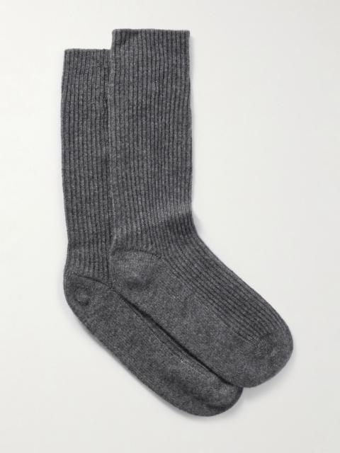 LISA YANG Zera ribbed cashmere socks Gray