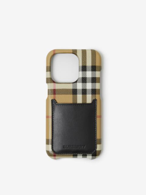 Burberry Check and Leather iPhone 14 Pro Case