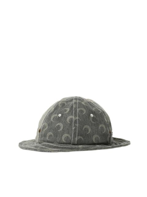 Marine Serre REGENERATED DENIM BELL HAT / GR30 GRY | REVERSIBLE