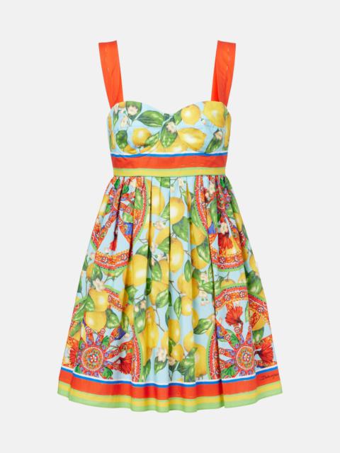 Dolce & Gabbana Printed cotton mini dress