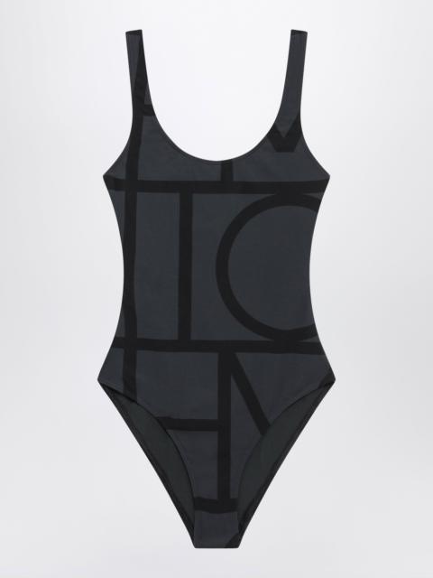 TOTEME Black swimsuit with monogram