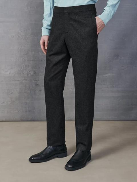 Hermès Saint Germain fitted pants with leather detail