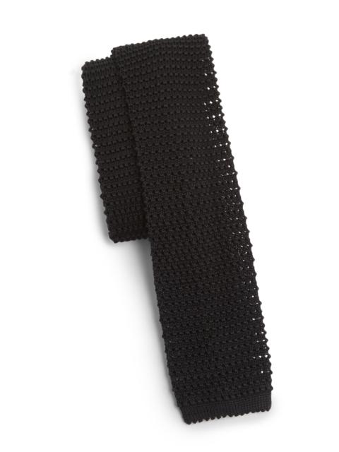 GIORGIO ARMANI Men's Cravatta Tricot Silk Tie - Night Blue