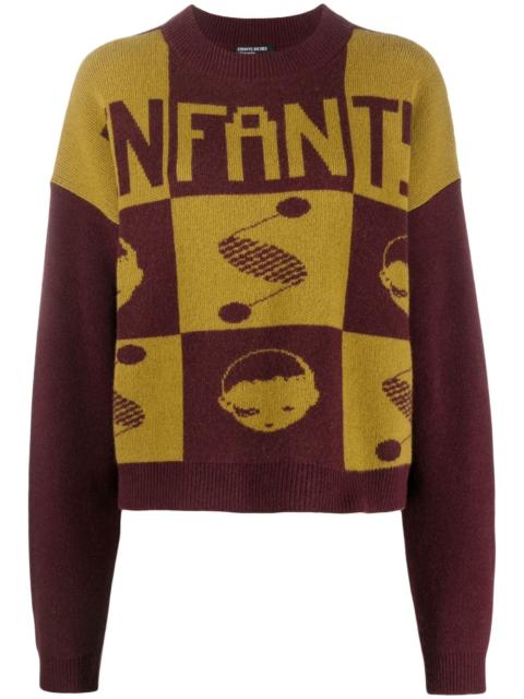 Enfants Riches Déprimés intarsia knit-logo jumper