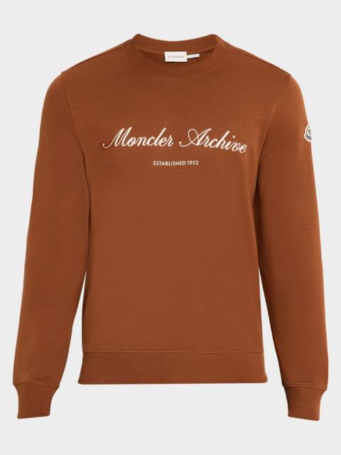 Moncler Men's Cotton-Blend Logo Sweatshirt