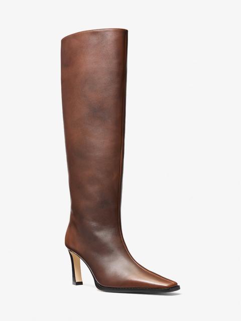 MICHAEL KORS Darrah Burnished Leather Boot