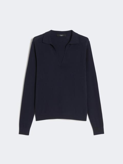 WEEKEND Max Mara Viscose polo-neck sweater - NAVY