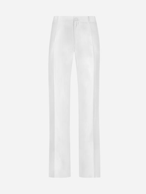 Silk shantung pants