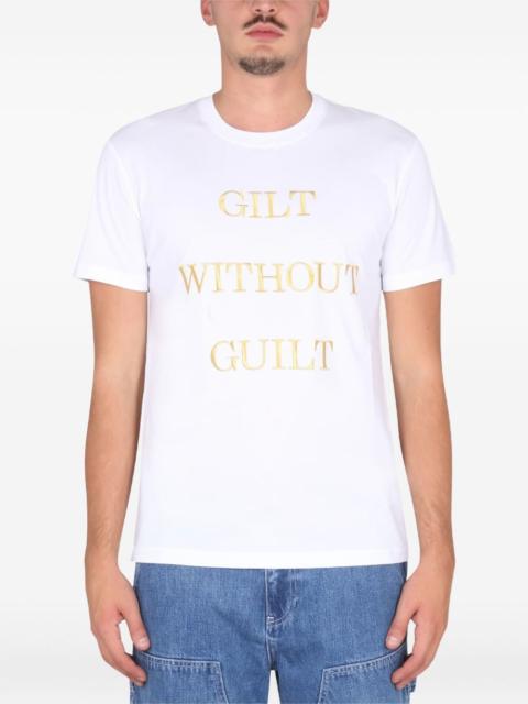 Moschino lettering-embroidered T-shirt