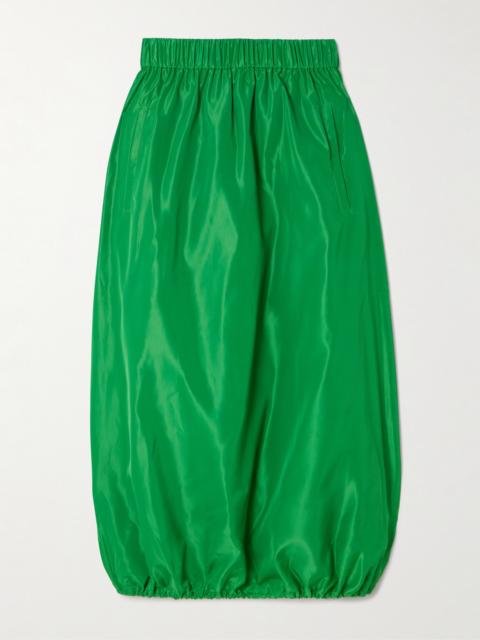 Tibi Gathered Shell Midi Skirt