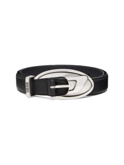 Diesel Black 3cm Bonded Leather Belt