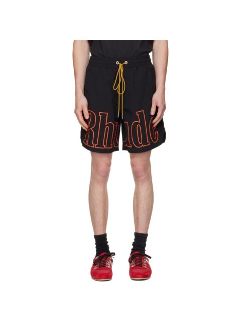 Rhude Black Logo Track Shorts