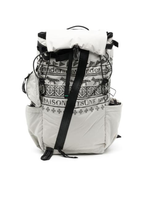 and Wander x Maison KitsunÃ© 30L Nordic-print backpack