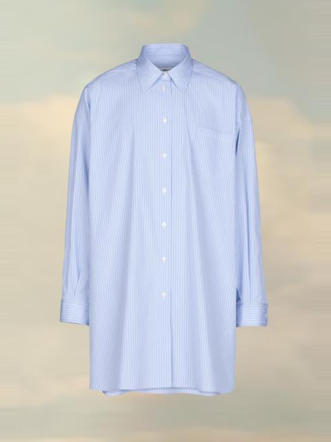 Cotton poplin pinstripe shirt
