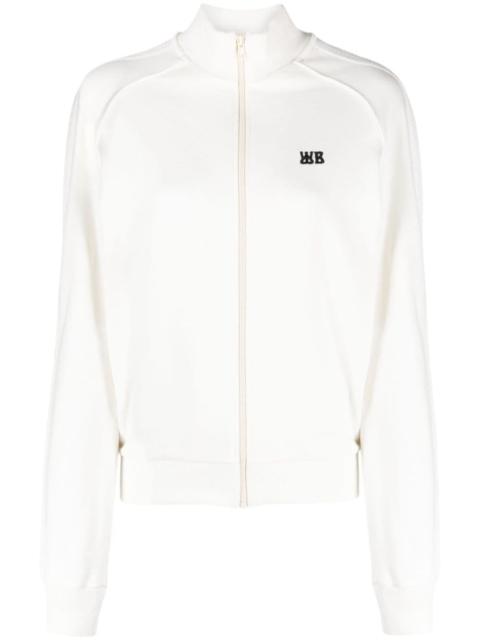 logo-embroidered zipped sweatshirt