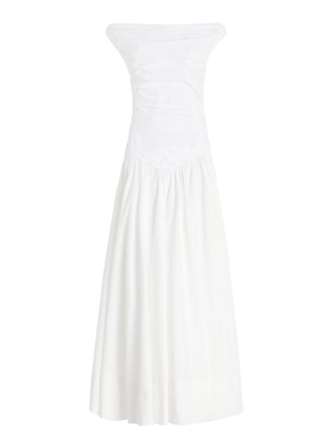 Cersei Cotton Poplin Midi Dress white