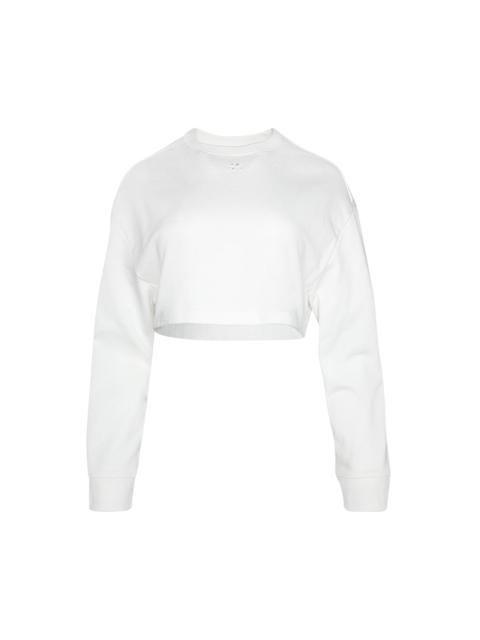 courrèges Courrèges Cocoon Fleece Cropped Sweater 'Heritage White'