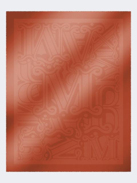 Max Mara Cotton, modal and cashmere jacquard shawl - CORAL