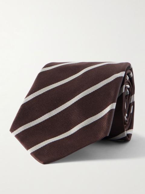 Ralph Lauren 8.5cm Striped Silk-Twill Tie Brown