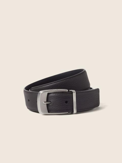 ZEGNA DARK BROWN LEATHER BELT